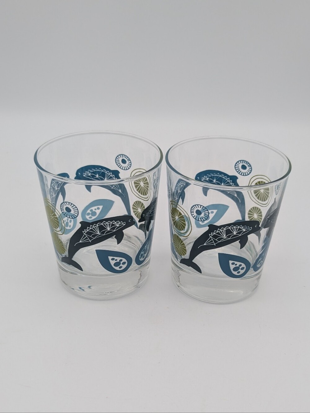 Vintage Ikea Lowball Glass Tumblers - Set of 2